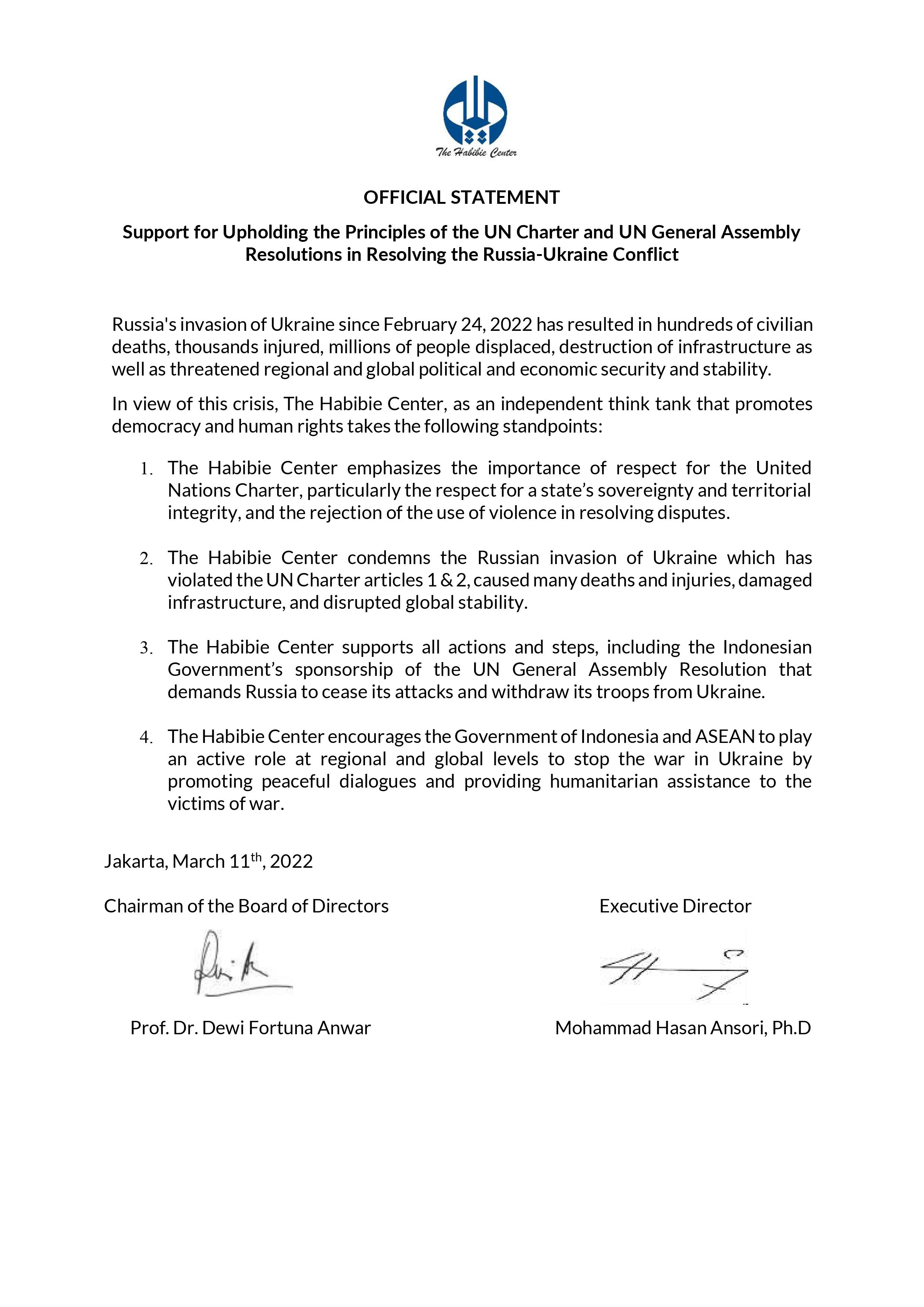Official Statement